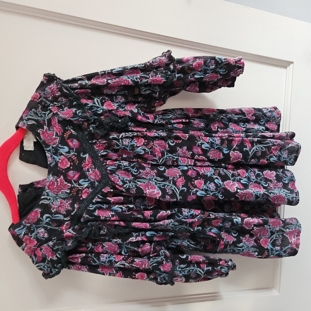 Louise Misha Lara Charcoal Wild Flowers Dress